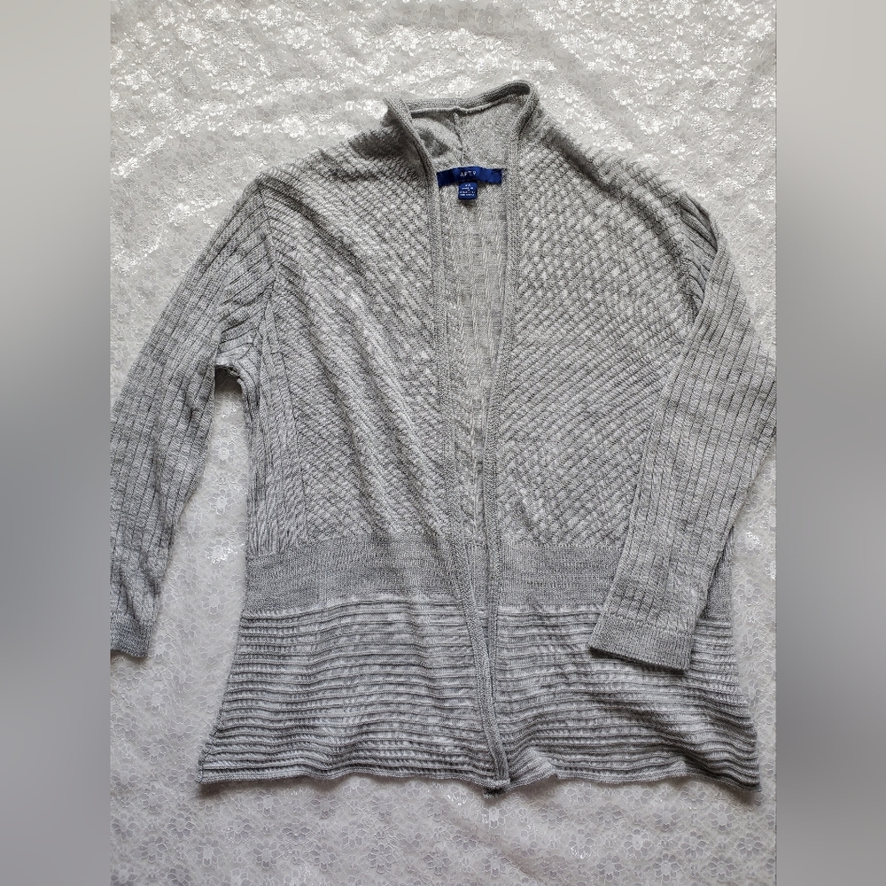 Apt 9 Grey Cardigan | size xs